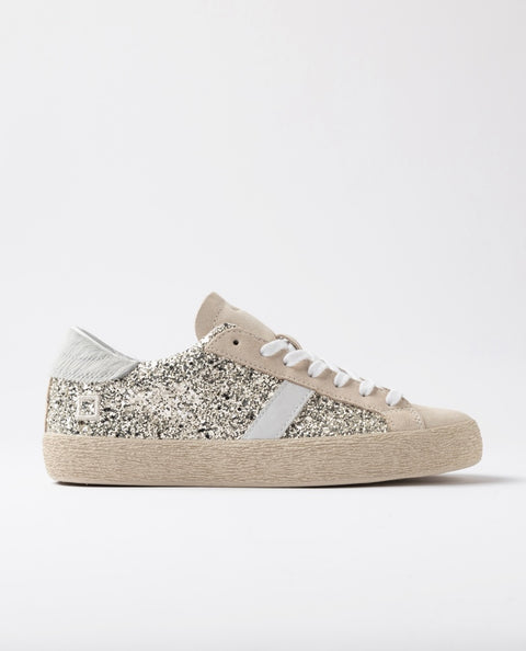 D.a.t.e. Hill Low Glitter Platinum
