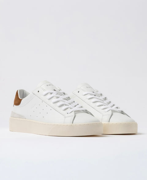 D.a.t.e. Sonica Calf White-Cuoio
