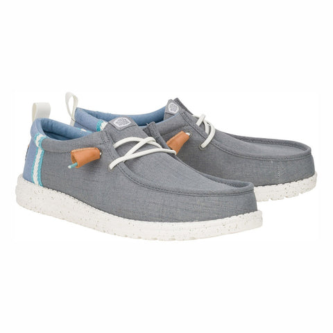 Hey Dude Wally Craft Linen Monument Grey/Faded Denim