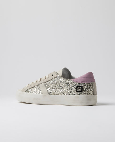D.a.t.e. Hill low Glitter Platinum