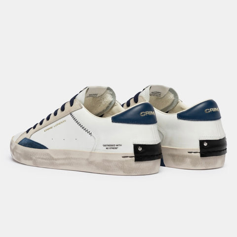 Crime London Distressed Navy Blue