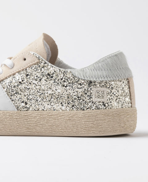 D.a.t.e. Hill Low Glitter Platinum