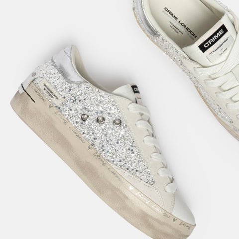 Crime London Distressed Platform Silver Dust