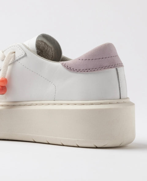D.a.t.e. Hill Low Platform Calf White-Pink