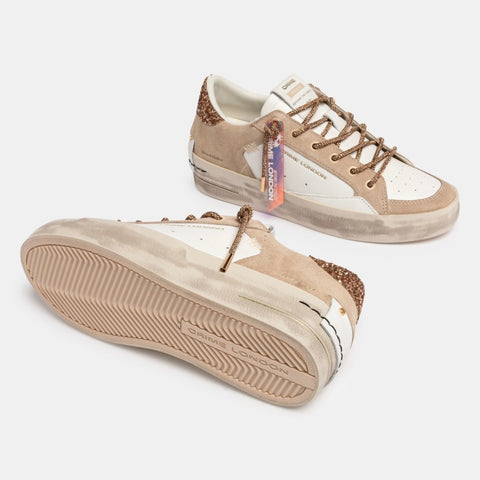Crime London Sk8 Deluxe Wedge Champagne Dust