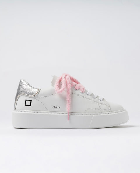D.a.t.e. Sfera Calf White-Silver