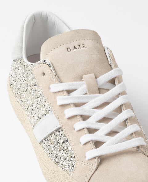 D.a.t.e. Hill Low Glitter Platinum