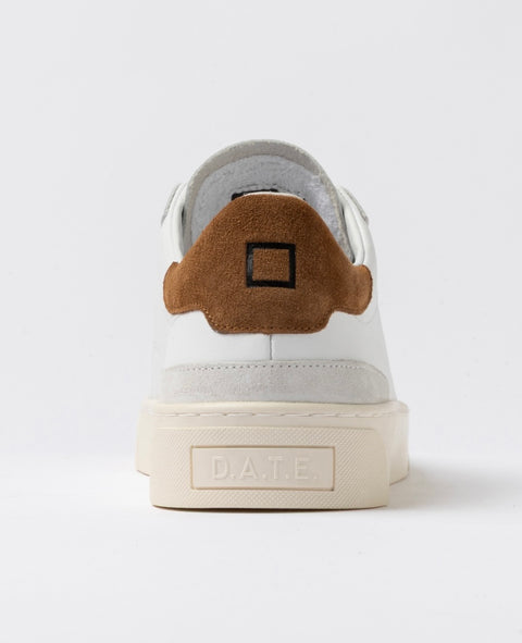 D.a.t.e. Sonica Calf White-Cuoio
