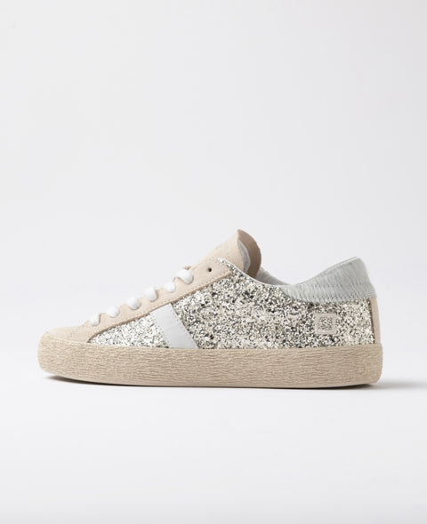 D.a.t.e. Hill Low Glitter Platinum
