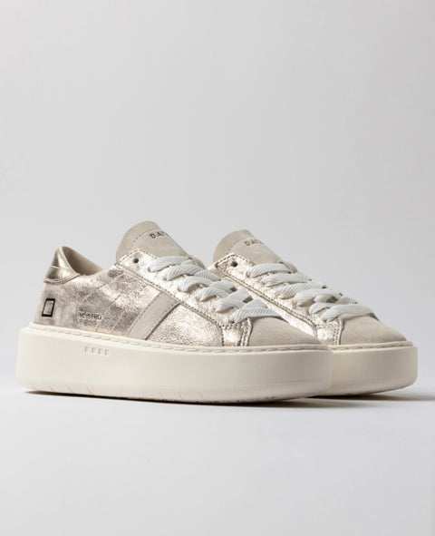 D.a.t.e. Hill Low Platform Stardust Platinum