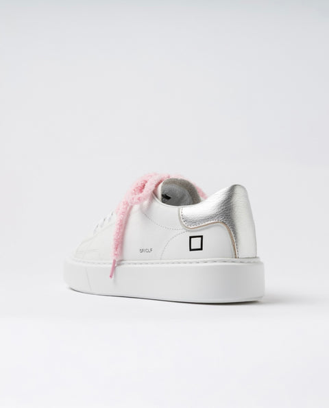 D.a.t.e. Sfera Calf White-Silver