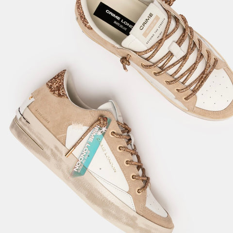 Crime London Sk8 Deluxe Wedge Champagne Dust