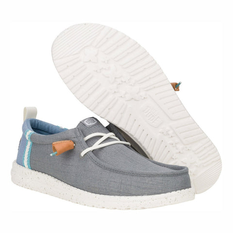 Hey Dude Wally Craft Linen Monument Grey/Faded Denim