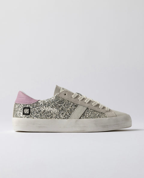D.a.t.e. Hill low Glitter Platinum