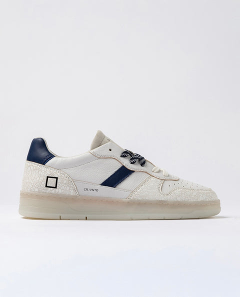 D.a.t.e. Court 2.0 Natural White-Blue