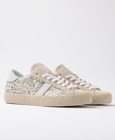 D.a.t.e. Hill Low Glitter Platinum