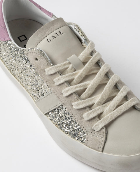 D.a.t.e. Hill low Glitter Platinum