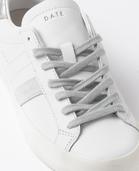 D.a.t.e. Hill Low Calf White-Silver
