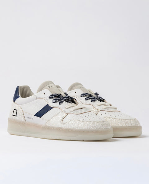D.a.t.e. Court 2.0 Natural White-Blue