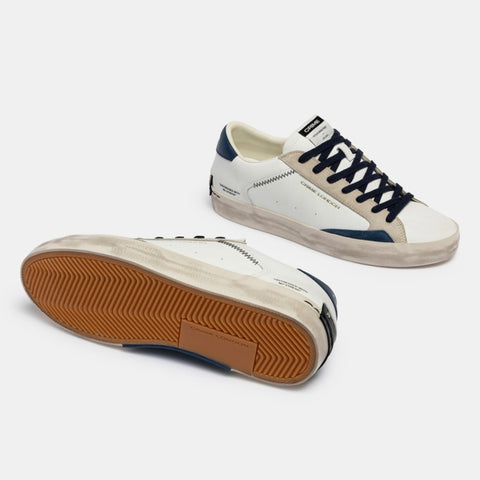 Crime London Distressed Navy Blue
